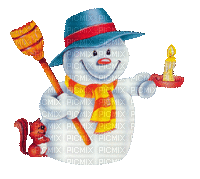 snowman winter hiver gif - GIF เคลื่อนไหวฟรี