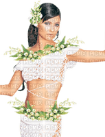 Woman with Lily of the Valley/ Femme avec Muguet - Free PNG