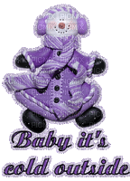 Kaz_Creations Logo Text Baby It's Cold Outside - Gratis animeret GIF