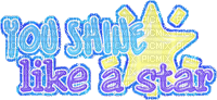 you shine like a star quote glitter text - Gratis geanimeerde GIF