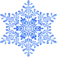 crystal blue snowflake - ücretsiz png