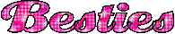 Besties pink glitter text - GIF animé gratuit
