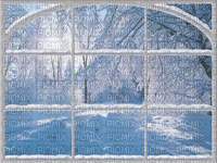 ani-winter-window-fönster-minou - Бесплатный анимированный гифка