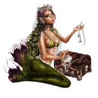 mermaid green bp - png gratis