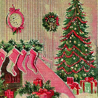kikkapink vintage room christmas animated - Free animated GIF