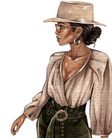 Woman Beige Hat Brown - Bogusia - darmowe png