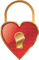 Kaz_Creations Deco Heart Love Hearts Padlock - PNG gratuit