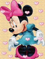 image encre animé effet coeur Disney bon anniversaire Minnie - GIF animado grátis