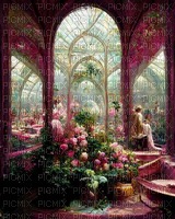 fantasy background floral - 無料png