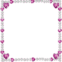 Jewel Hearts Glitter Frame ~Pink©Esme4eva2015