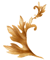 soave deco gold leaves animated branch gold - GIF animé gratuit
