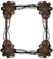 Steampunk.Frame.Cadre.Marco.Victoriabea - 免费PNG