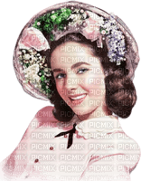soave elizabeth taylor woman vintage flowers - 免费PNG