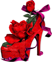 autumn deco kikkapink png red shoe rose - zadarmo png