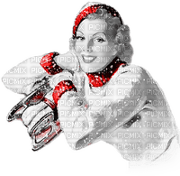 soave woman vintage pin up  skating ice winter - ilmainen png