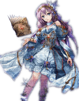 Rena blue purple Anime Magic Girl Mädchen - png gratuito