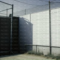 White Wall with Chain Link Fences - gratis png