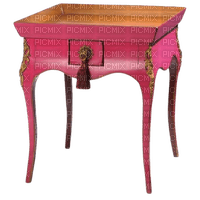 vintage pink table - PNG gratuit
