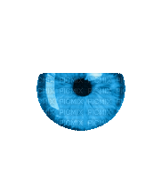 Half Eyes, Blue, Gif, Animation - JitterBugGirl