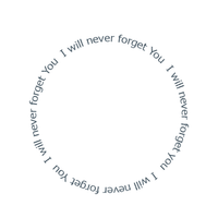 Kaz_Creations  Circle Text I Will Never Forget You - PNG gratuit