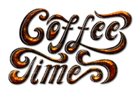soave text coffee time brown - Free PNG