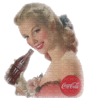 Kaz_Creations Deco Coca-Cola Woman Femme Vintage - Free animated GIF