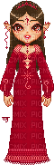 Pixel Elf Girl in Red - Free animated GIF