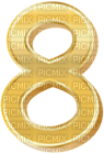 Kaz_Creations Numbers Gold Style 8 - gratis png