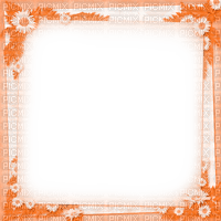 Frame.Orange.White - By KittyKatLuv65 - darmowe png