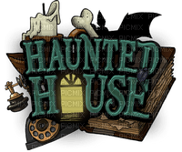 Kaz_Creations Text Logo Haunted House - PNG gratuit