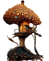 грибы - дом - png ฟรี