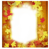 autumn leaves frame - ücretsiz png