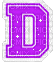 Kaz_Creations Animated Alphabet Purple D - Nemokamas animacinis gif