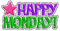 Kaz_Creations Logo Text Happy Monday - GIF animasi gratis