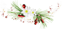 Christmas.Winter.Cluster.White.Green.Red - 免费PNG