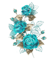 turquoise roses - png grátis