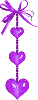 Hanging.Hearts.Purple - Free PNG