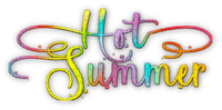 soave text hot summer rainbow - Free PNG