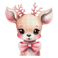 reindeer pink christmas - ingyenes png