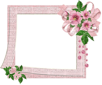 Cadre rose avec fleurs - zadarmo png