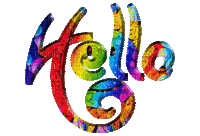 text hello hallo colorful colored greetings  letter deco  friends family gif anime animated animation tube
