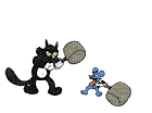 itchy and scratchy - Gratis animeret GIF