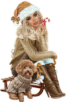 Kaz_Creations Colour Girls Christmas Noel Dog Pup - Free PNG