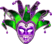 Mask.White.Green.Purple - Free PNG