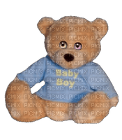 Baby Boy Teddy w/Eyes - бесплатно png