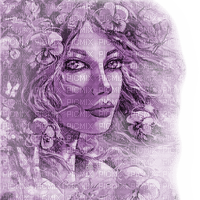 Y.A.M._Art Fantasy woman girl purple - безплатен png