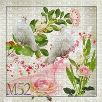 minou52-vit-bg fågel blommor love text - ücretsiz png