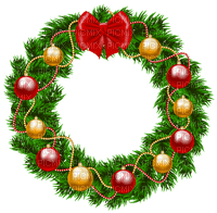 Christmas--Pine_Wreath____jul--krans - png gratis
