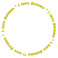 I Love Autumn.Text.Yellow - zadarmo png