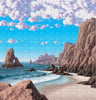 sea mer meer paysage landscape  gif anime animated  image beach plage fond background summer ete spring